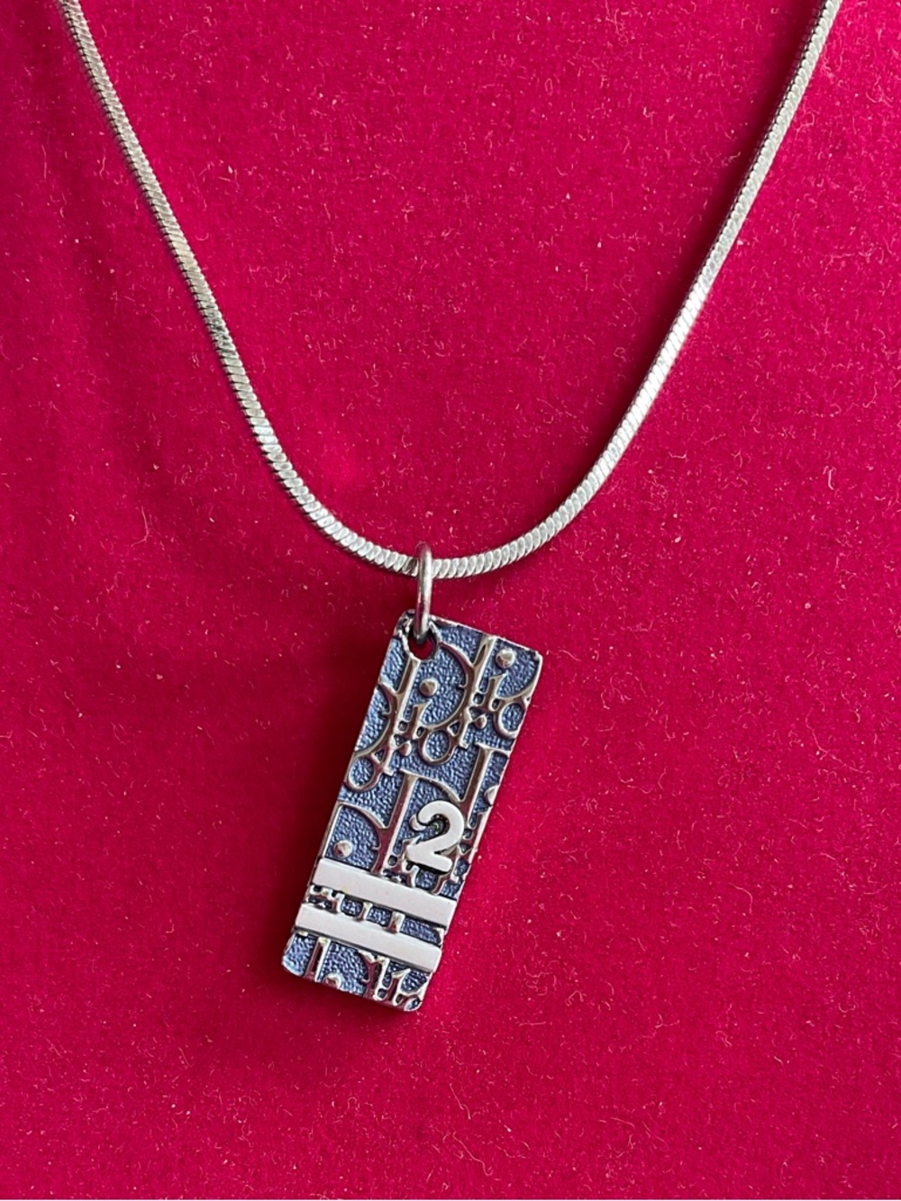 Christian Dior authentic  Blue Trotter 2 necklace💙